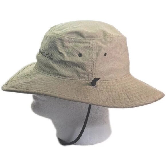 VINTAGE 90S Walt Disney World Bucket Hat Mickey Mouse Surfing Chin Drawstring - Picture 6 of 10